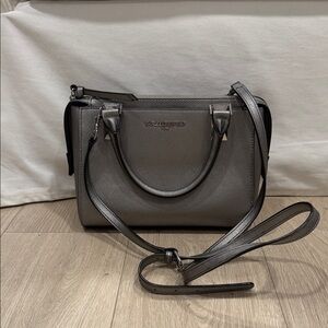 Karl Lagerfeld Metallic Gray Satchel
